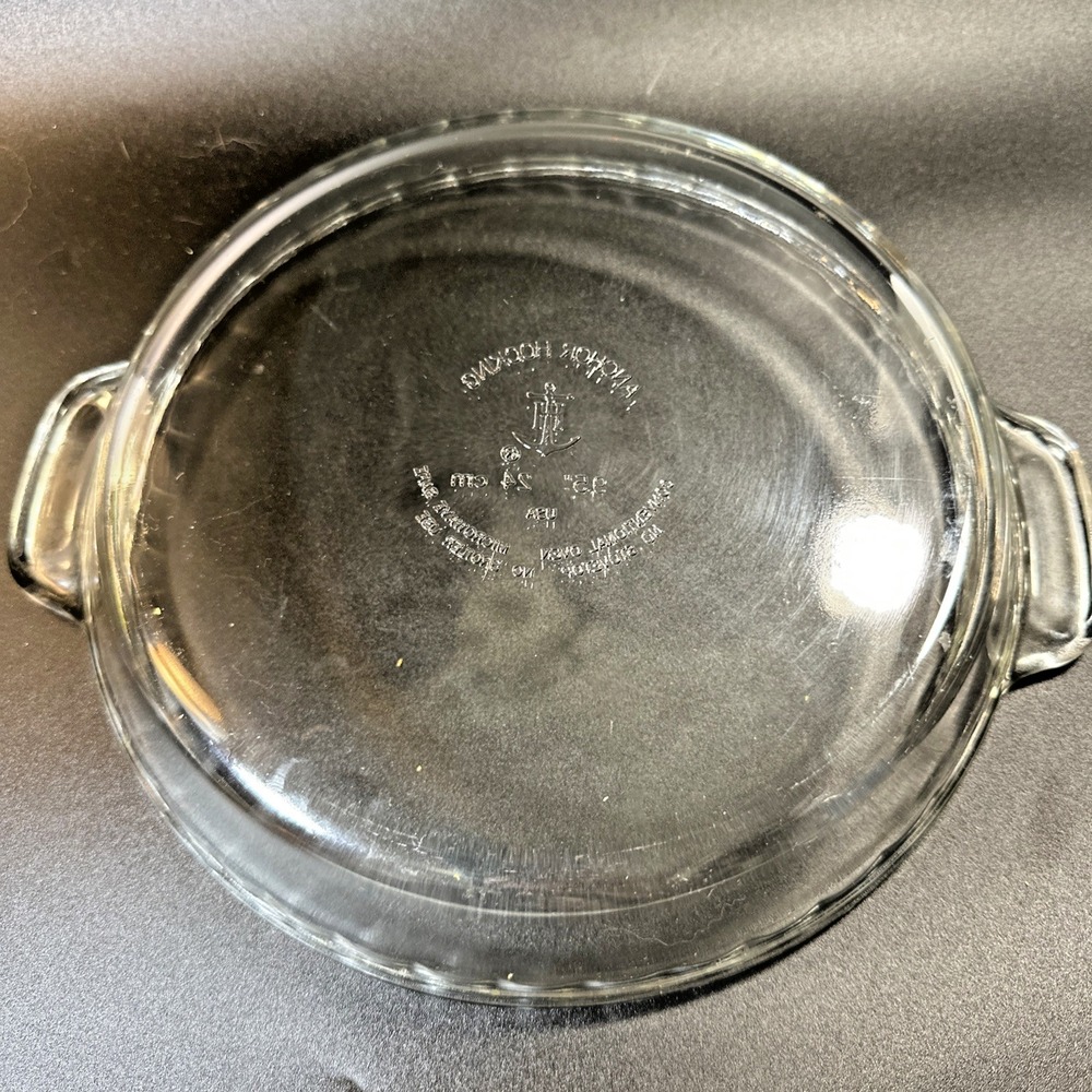 Anchor Hocking Oven Basics 9.5 Inch Deep Pie Glass Baking Dish Fluted Clear - Picture 4 of 5